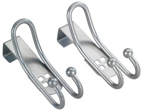 Set 2 cârlige suspendate pentru ușă Wenko Door Hook, argintiu