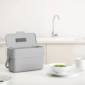 Recipient pentru deșeuri compostabile gri 4 l Duo – Joseph Joseph