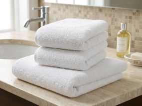 Prosop NORIELLE 50x90 cm alb, 100% bumbac