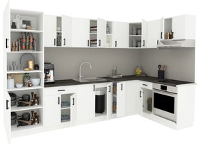 Set Bucatarie Colt Karo haaus V35, Alb, Blat Thermo 28 mm, L 280 x 220 cm
