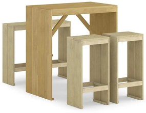 3096634 vidaXL Set mobilier de bar de grădină, 5 piese, lemn de pin tratat