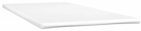 Pat box spring cu saltea, alb, 80x200 cm, piele ecologica Alb, 25 cm, 80 x 200 cm