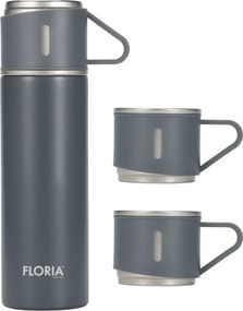 Termos Zilan ZLN0745 din inox, capacitate 500ml, 3 capace care pot fi folosite pe post de cana