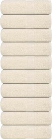 vidaXL Prosoape de oaspeți, FROGN, 10 buc., crem, 30x50 cm, 360 g/m²