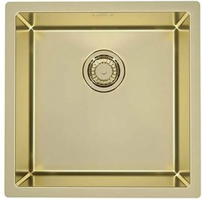 Chiuveta inox Alveus Quadrix 30 finisaj auriu 45x45 cm