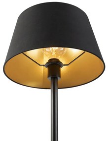 Lampă de masă clasică neagră cu abajur negru 32 cm - Simplo