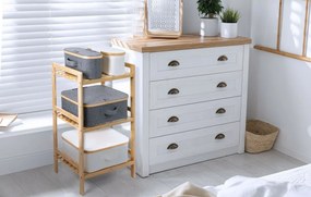 Cutie de depozitare G21 40 x 30 x 15 cm, dinbambus cu capac, gri