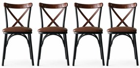 Set de scaune de sufragerie Ekol Brown, 4 buc.
