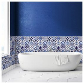 Set 24 autocolante pentru perete Ambiance Decals Tiles Eusebio, 10 x 10 cm