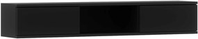 Polita cu dulapuri LANZZI 120 cm, neagra