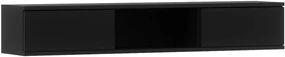 Polita cu dulapuri LANZZI 120 cm, neagra