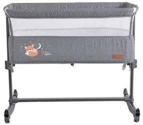Patut copii transformabil in balansoar bebe NOVOKIDS™ Babies , Design modern, Co-Sleeper , Dimensiuni 90X55X80 cm, 5 trepte de inaltime, Saltea