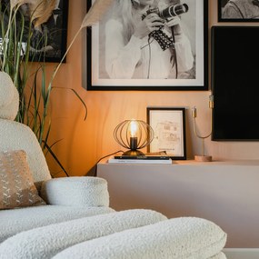 Lampă de masă industrială neagră - Margarita