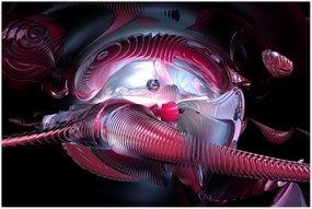 Tablou - Abstracție, viermi spațiali (90x60 cm)