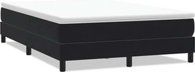 vidaXL Pat cu arcuri fără saltea negru 160x210 cm catifea
