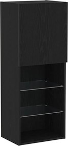 vidaXL Set comodă TV Stejar Negru 40,5 x 30 x 102 cm Lemn compozit