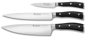 Wüsthof - Set 3 cuțite de bucătărie CLASSIC IKON, negru