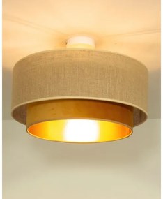 Plafonieră SARTA 1xE27/60W/230V Ø 45 cm cupru/iută