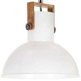 Lampa suspendata industriala, 25 W, alb, 52 cm, mango E27, rotund 1, 52 cm, Alb, Alb