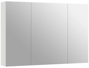 kleankin Dulap de Baie Suspendat cu Oglindă cu 3 Uși, Alb | Aosom Romania