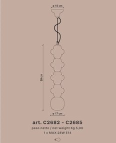 Lustra din ceramica design italian realizata manual Copacabana