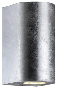 Nordlux - Aplica de perete pentru exterior CANTO, 2xGU10/28W/230V, IP44, argintiu