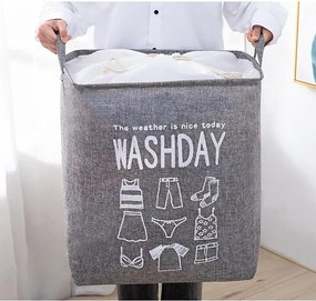 Cos pentru rufe cu snur WASHDAY 50x40x50 cm