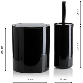 Set de baie CARMEN 5 buc. negru