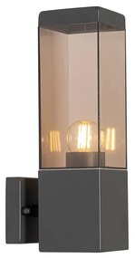 Aplică modernă de perete pentru exterior gri închis cu fum - Malios