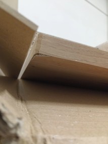 PROMOTIE Masa de sufragerie MADO neagra cu blat decor stejar artisan 120x80cm clasa II