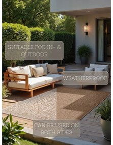 Covor pentru exterior și interior bej/fildeș 160x230 cm Duet Kona – NORTHRUGS