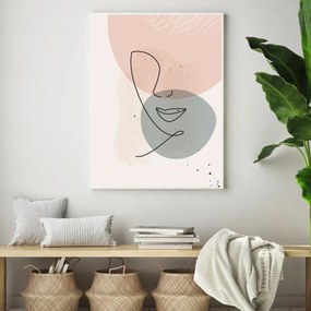 Poster - Abstracție cu fața de femeie (A4)