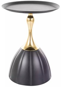 Masuta de cafea Piana negru/auriu ø38/h50 cm