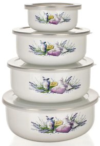 Oale emailate cu capac Lavender, BANQUET