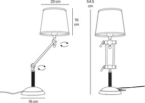 Veioza, Lampa de masa cu brat articulat Snodo