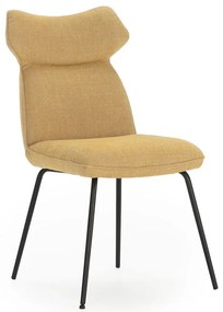 Scaune de dining galben-muștar 2 buc. Dara – Marckeric