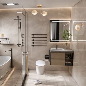 Lustră pe tijă pentru baie Argon 7215 MASSIMO PLUS 2xG9/6W/230V IP44 auriu