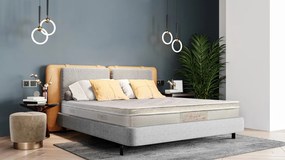 Saltea Ortopedica Green Future Merinos Wool 160x200 cm, memory foam, moale, 24 cm, anatomica, ergonomica, husa cu fibra de lana merinos, antialergica