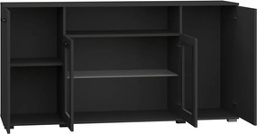 Comodă Frazio – 160x40x83 cm – Negru