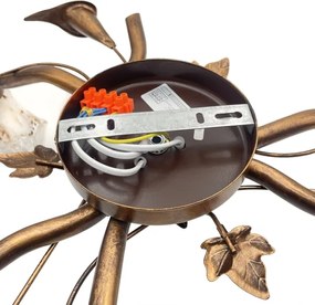 Lustră aplicată ROZETA 3xE14/40W/230V bronz