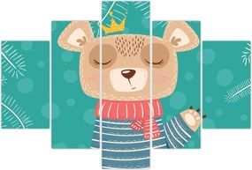 Tablou - Ursulețul fluturând labuța (150x105 cm)