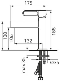 Baterie lavoar FDesign Zaffiro, auriu lucios - FDSFD1-ZFR-2-55