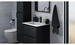 Dulap de baie cu lavoar MOLDE, 60 cm, negru