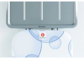 Masa de calcat Brabantia B 90300120, 124x38 cm, 7 pozitii de reglare, Suport generator de abur, PerfectFlow, Alb/Albastru