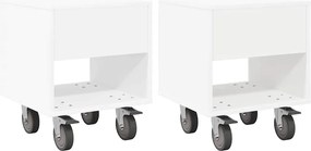 vidaXL Noptieră 2 pcs Alb 40,5 x 40 x 48 cm Lemn compozit