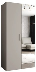 Dulap de haine 100 cm Borry 2 (Cașmir + Argintiu). 1125809