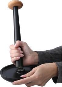Suport orizontal pentru prosoape de bucătărie din hârtie negru ø 15 cm Paper Pal – Rosendahl