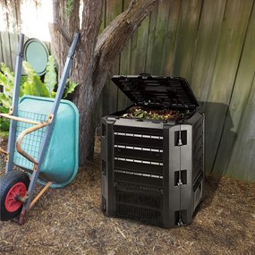 Prosperplast Compostor de grădină - Compogreen 380 l, negru