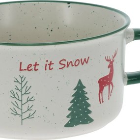 Bol de supă din ceramică Let It Snow 625 ml