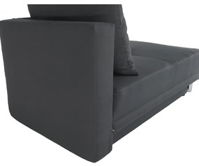 Canapea extensibilă, material textil gri-negru, stânga, LAUREL